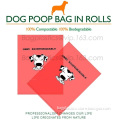 Biodegradable plastic clean pet poop bag, dog poop bags in roll, Compostable plastic cornstarch dog poop bag with certificate